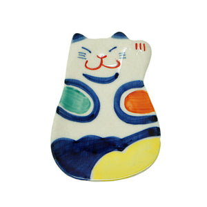 Mame Plate Iroe Maneki Neko