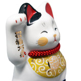 Cat Ornament Karakusa Maneki Neko Yellow L