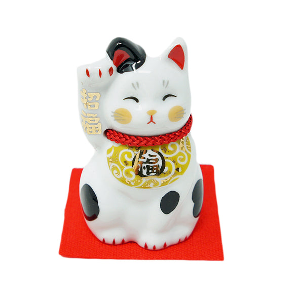 Cat Ornament Maneki Neko Karakusa Yellow S