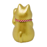Cat Ornament Maneki Neko Mingei Gold S