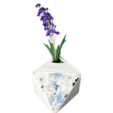 Mini Vase Octahedron Sakura White