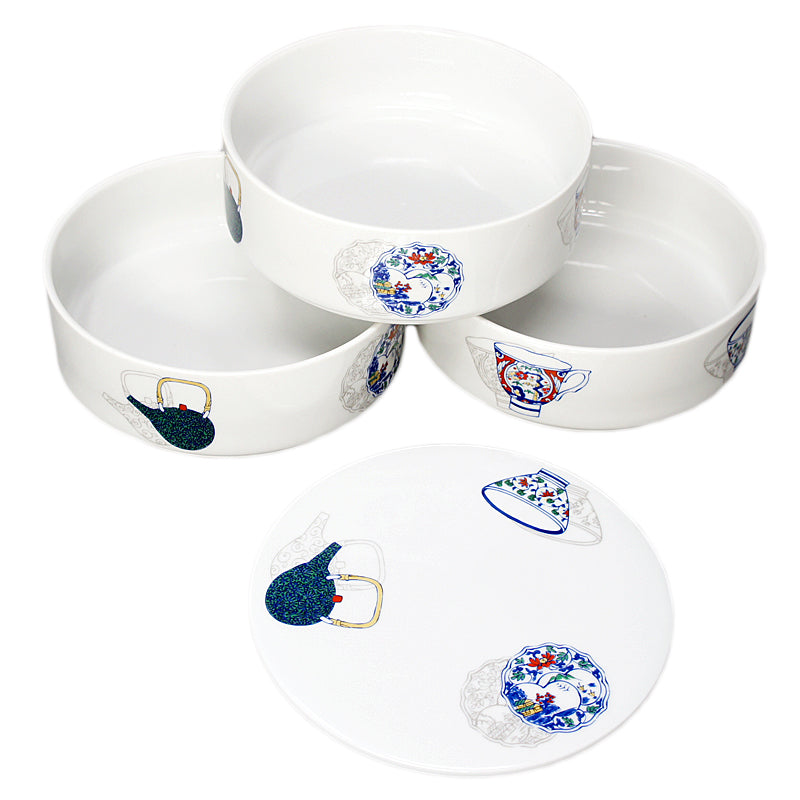 3-Tier Ceramic Jubako Box Utsuwae – Murata
