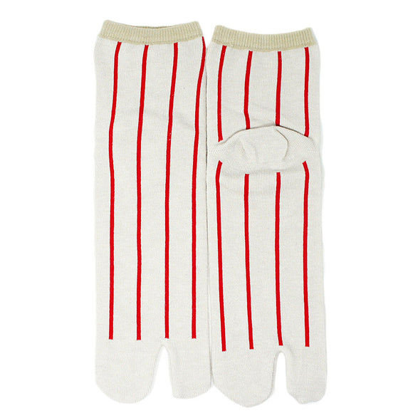Tabi Socks Stripes White Line