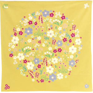 Furoshiki Hime Musubi Adeline Klam Flower Garden Champagne Yellow