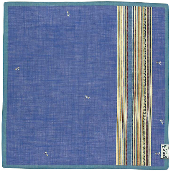 Handkerchief Kissou Stripes & Dragonfly Blue