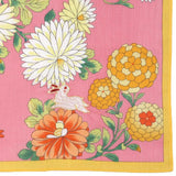 Handkerchief Embroidered Chrysanthemum Pink