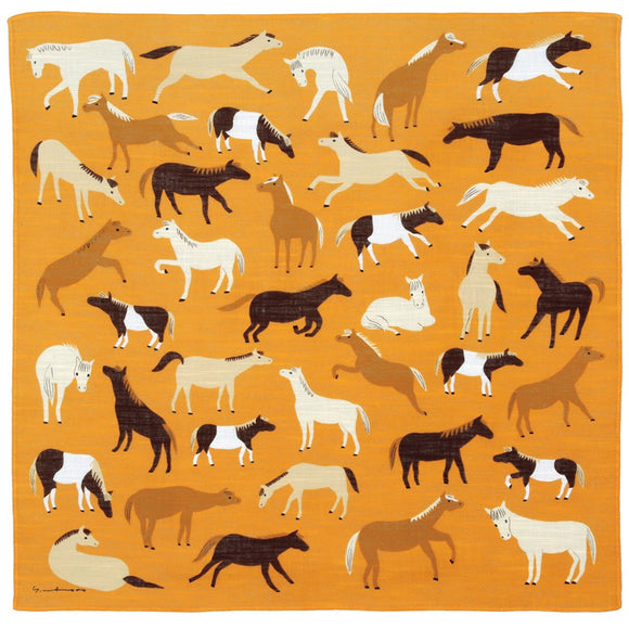 Handkerchief Yoko Matsumoto Horses