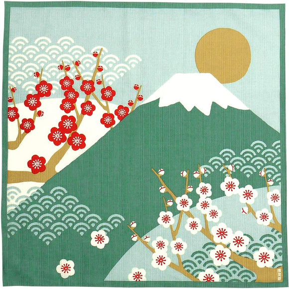 Cloth Hamamonyo Plum Blossom & Fuji