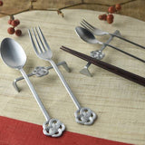 4pcs Cutlery Rest Mizuhiki Silver