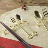 Cutlery Rest Mizuhiki Gold 1PC 10.5cm