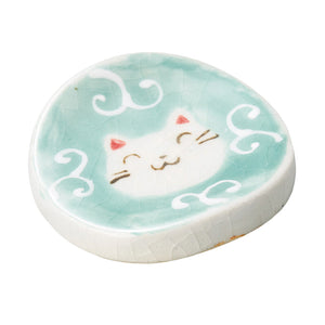 Chopstick Rest Happy Cat Green