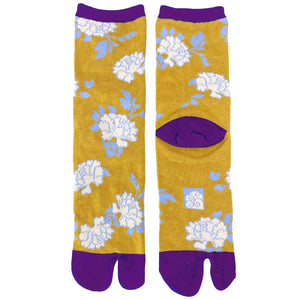 Tabi Socks White Peony Mustard