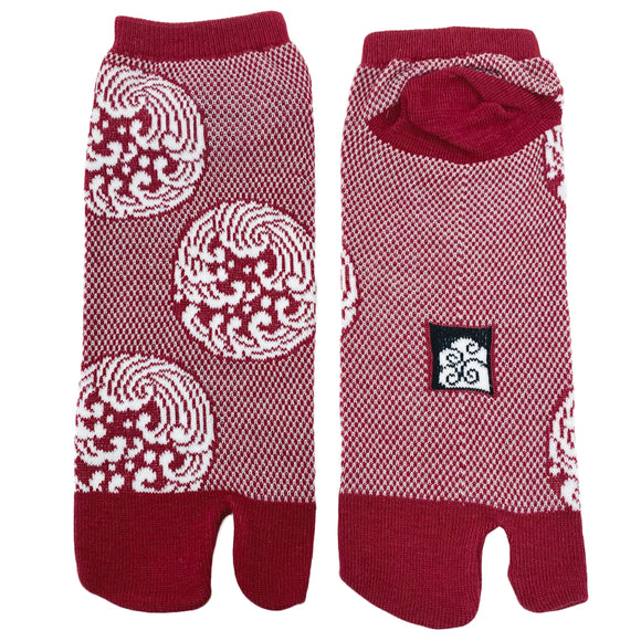 Tabi Socks Nami Kanoko Red