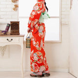 Yukata for Women Round Pattern of Flowers Tall Size