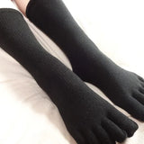 Silk Five-Toed Socks Black