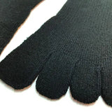 Silk Five-Toed Socks Black