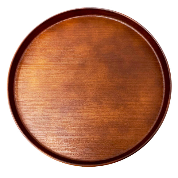 Round Tray Wood Grain Texture