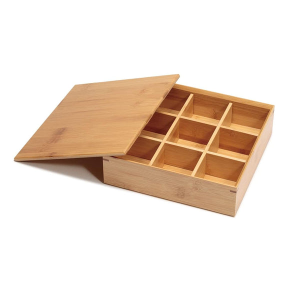 Bamboo Shokado Box Square 1-Tier 9-Masu