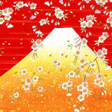 Greeting Card Gold Fuji and Cherry Blossom