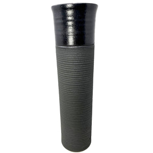 Flower Vase Cylinder Long Black