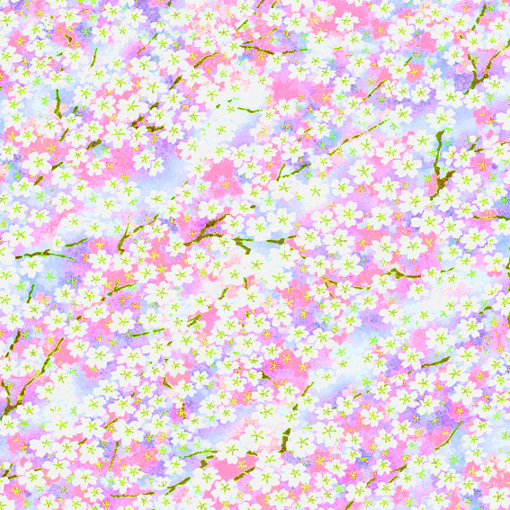 Yuzen Sakura Pink and Light Blue