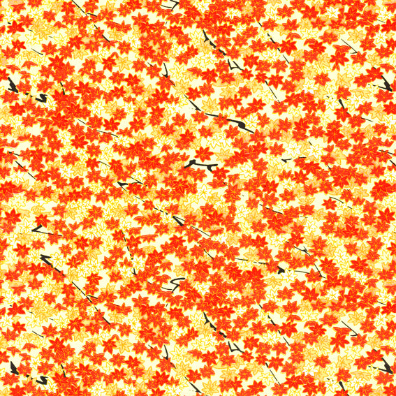 Yuzen Momiji Maple Leaf Beige