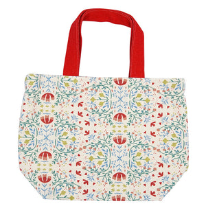 Mini Tote Bag Red Flower Flowstegra