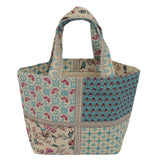 Mini Tote Bag Flower Mint