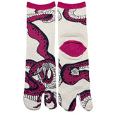 Tabi Socks Snake Dark Red