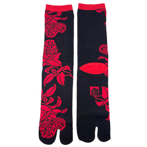 Tabi Socks Red Flower