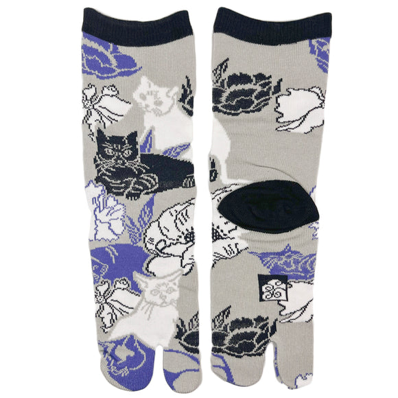 Tabi Socks Cat and Flower