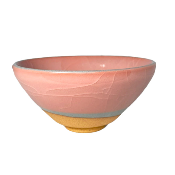 Matcha Bowl Kannyu Pink Hiragata