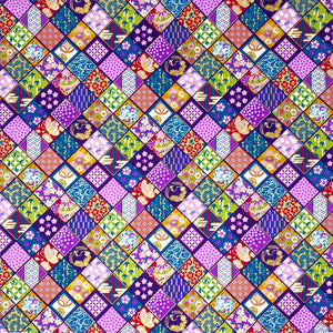 Cloth Wagara Patchwork Purple