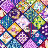 Cloth Wagara Patchwork Purple