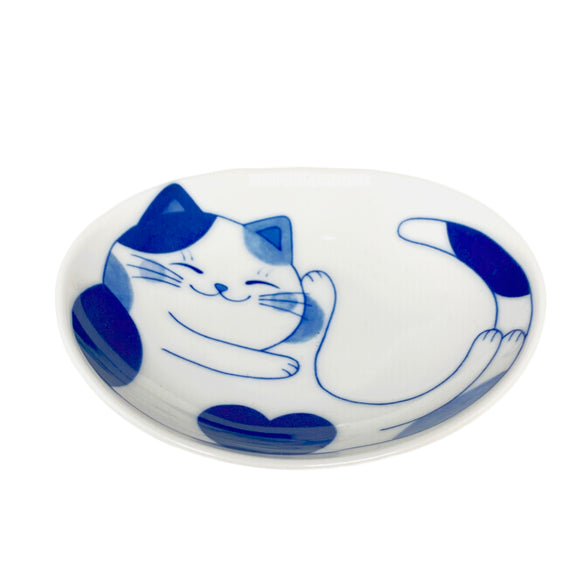 Oval Soy Dish Cat Mike