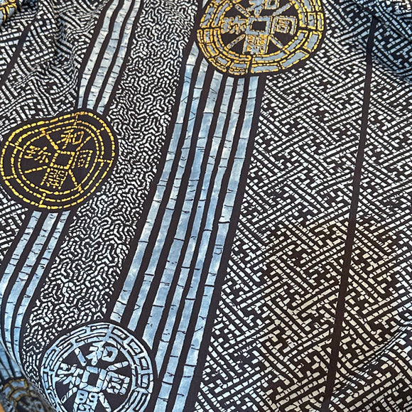 Yukata Robe for Men Wadoukaichin Blue