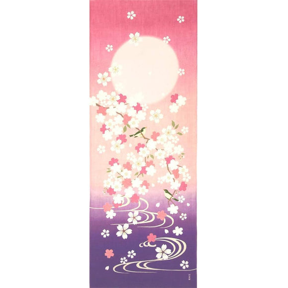 Tenugui Towel Hamamonyo Sakura & Uguisu