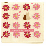 Mini Handkerchief Hamamonyo Flower & Cats