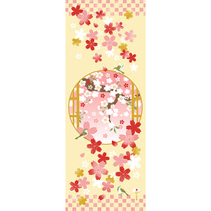 Tenugui Towel Hamamonyo Sakura & Warbler