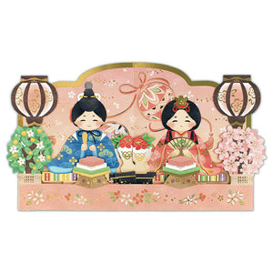 Greeting Card Hinamatsuri Momoiro