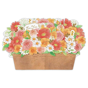 Greeting Card 3D Flower Basket