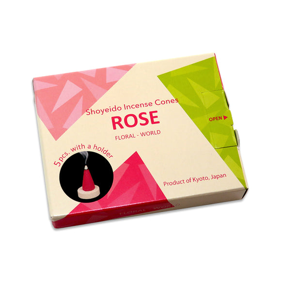 Shoyeido Incense Floral-World Rose 5 Cones