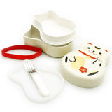 Lunch Box Manekineko White