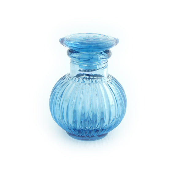Glass Soy Pot Blue Small