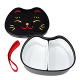 Lunch Box Manekineko Face Black