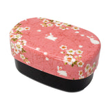 Lunch Box Kaga Koban Sakura & Rabbit Pink Small