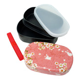 Lunch Box Kaga Koban Sakura & Rabbit Pink Small
