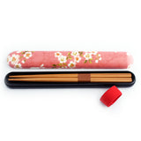 Chopsticks and Case Sakura & Rabbit Pink