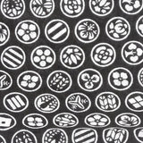 Tenugui Towel Komon Kamon Black