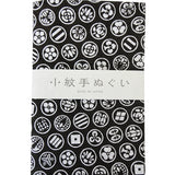 Tenugui Towel Komon Kamon Black